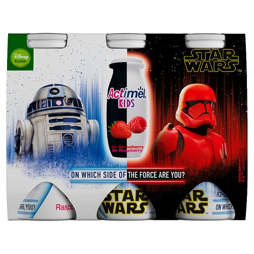 Actimel Kids StarWars Strawberry & Raspberry Yogurt Drink 6 x 100g (600g)