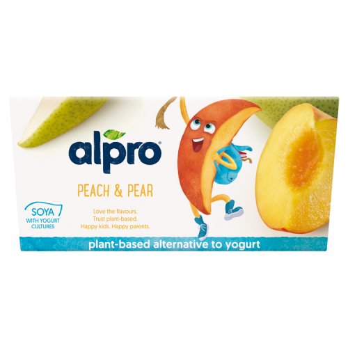 Alpro Kids Peach & Pear Yoghurt Alternative 4 x 90g