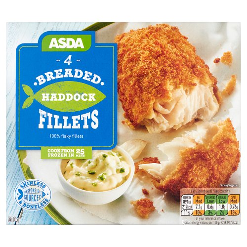 Asda 4 Breaded Haddock Fillets 500g Really Good Culture