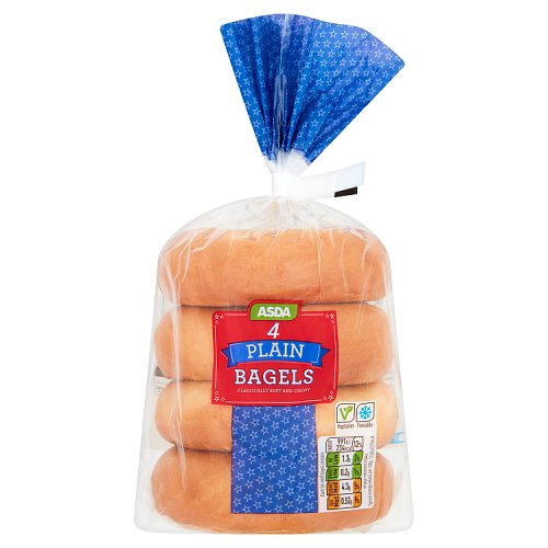 Asda 4 Plain Bagels Really Good Culture