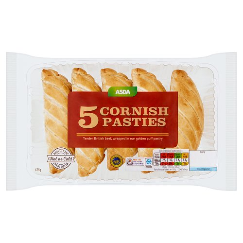 Asda 5 Cornish Pasties 675g Really Good Culture