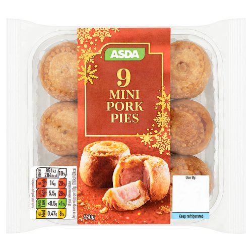 Asda 9 Mini Pork Pies 450g