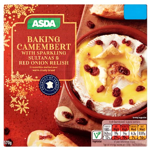 Asda Baking Camembert with Sparkling Sultanas & Red Onion Relish 570g