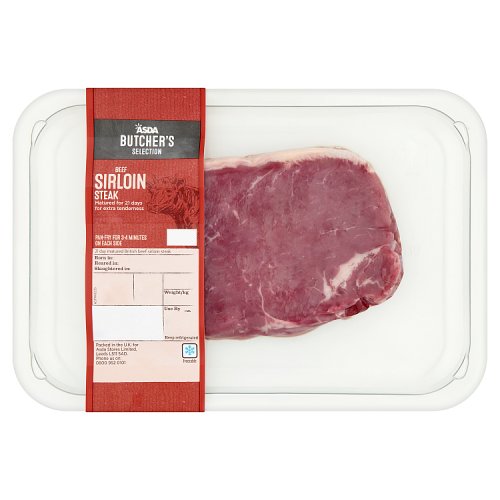 Asda Butcher's Selection Beef Sirloin Steak