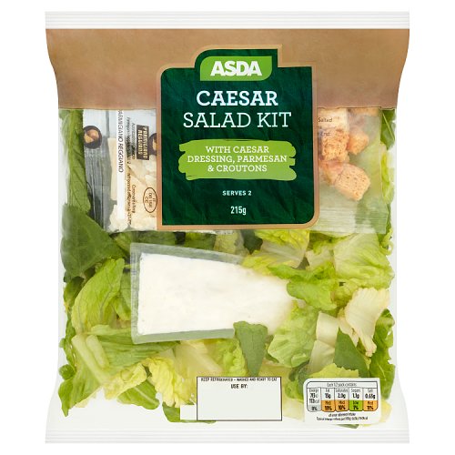 Asda Caesar Salad Kit with Caesar Dressing, Parmesan & Croutons 215g