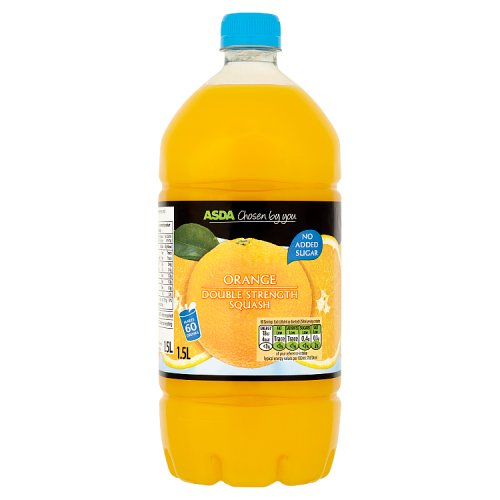 Asda Chosen by You No Added Sugar Orange Double Strength Squash 1.5L