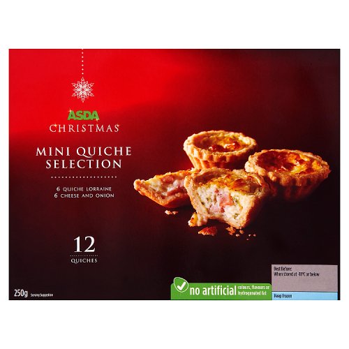 Asda Christmas Mini Quiche Selection 12 Quiches 250g
