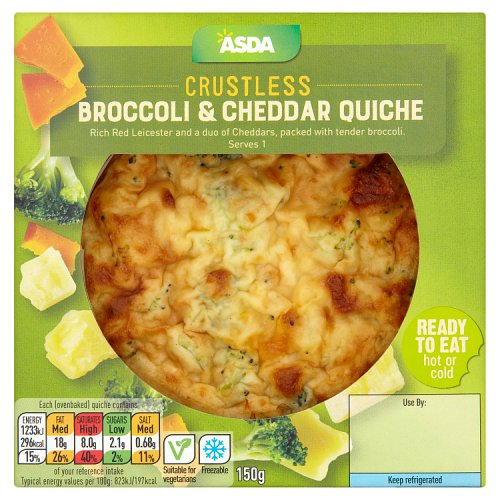 Asda Crustless Broccoli & Cheddar Quiche 150g