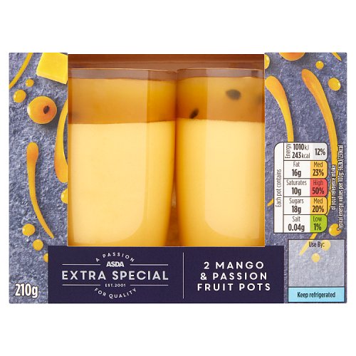 Asda Extra Special 2 Mango & Passion Fruit Pots 210g