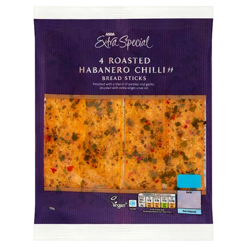 Asda Extra Special 4 Roasted Habanero Chilli Bread Sticks 130g Really