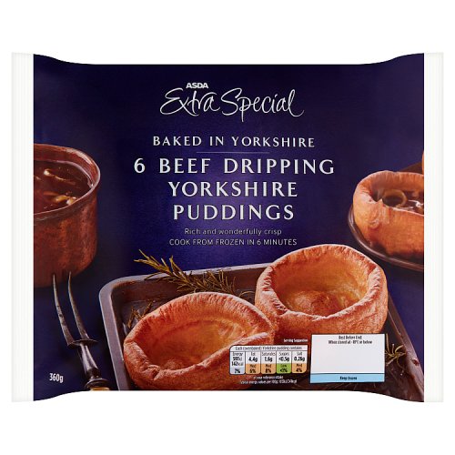 Asda Extra Special 6 Beef Dripping Yorkshire Puddings 360g Really