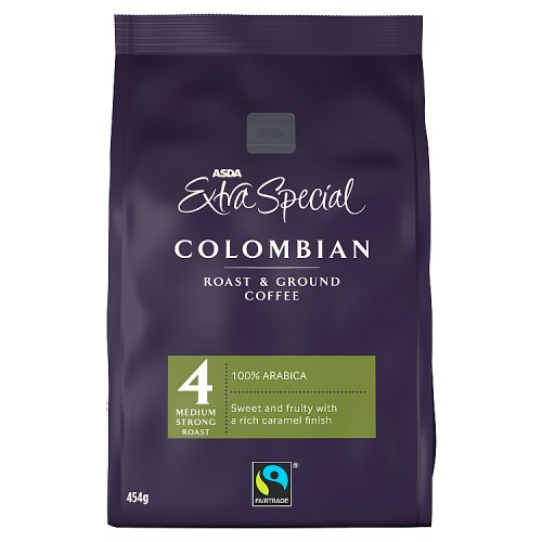 Asda Extra Special Fairtrade Colombian Roast & Ground Coffee 454g