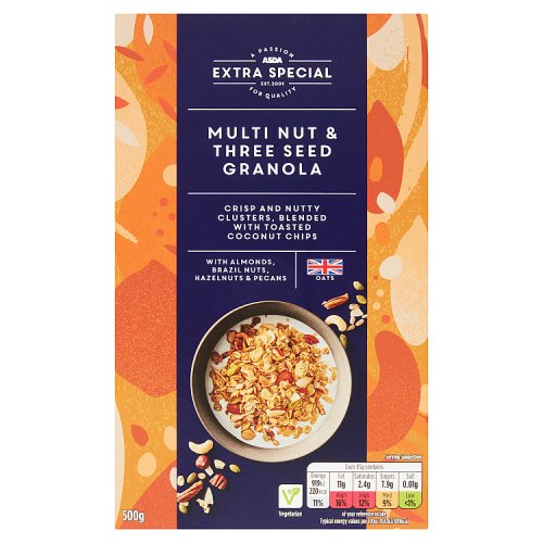 Asda Extra Special Multi Nut & Three Seed Granola 500g