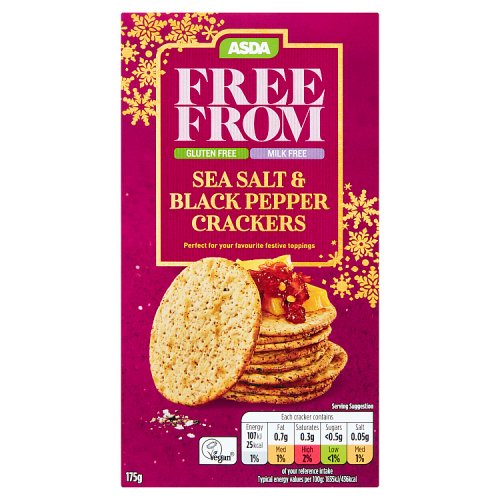 Asda Free From Sea Salt & Black Pepper Crackers 175g