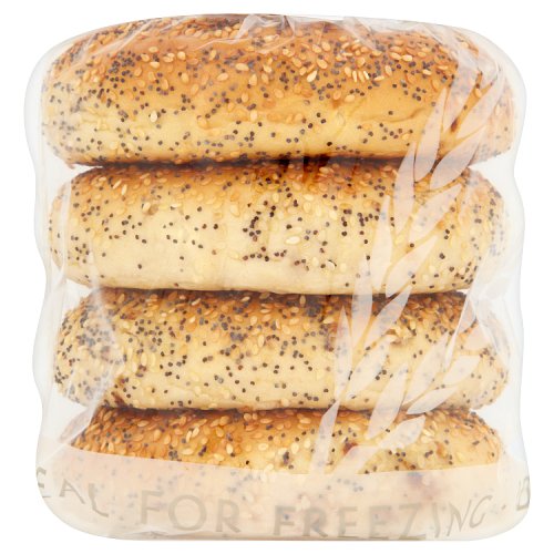 Asda Garlic & Onion Bagels 4 Pack
