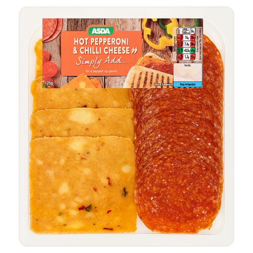 Asda Hot Pepperoni and Chilli Cheese 125g