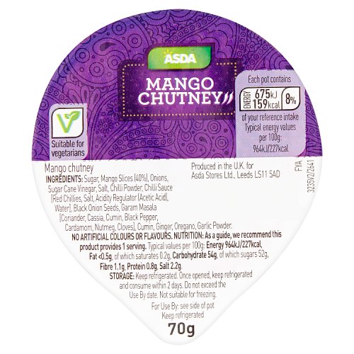 Asda Mango Chutney 70g