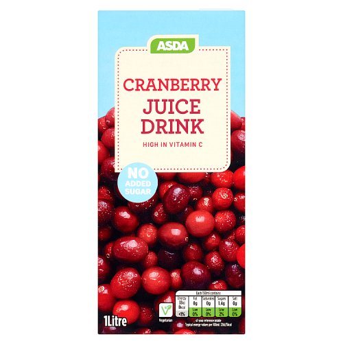 Asda No Added Sugar Cranberry Juice Drink 1 Litre