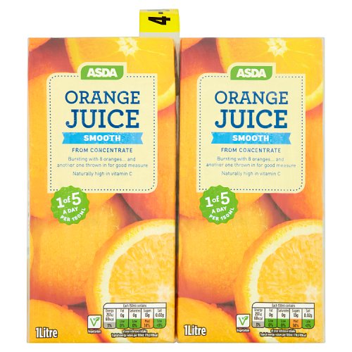 Asda Orange Juice from Concentrate 4 x 1 Litre