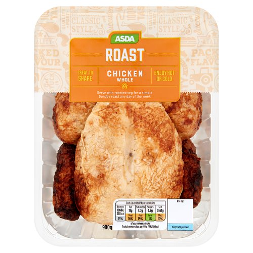 Asda Roast Chicken Whole 900g