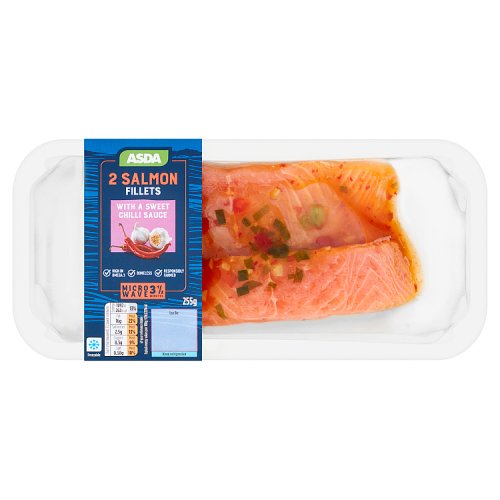 Asda Salmon Fillets with a Sweet Chilli Sauce 255g