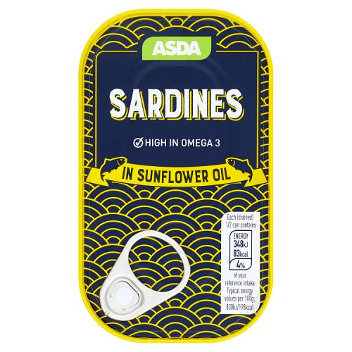 Asda Sardines in Sunflower Oil 120g