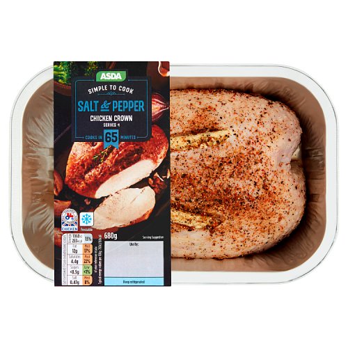 Asda Simple to Cook Salt & Pepper Chicken Crown 680g
