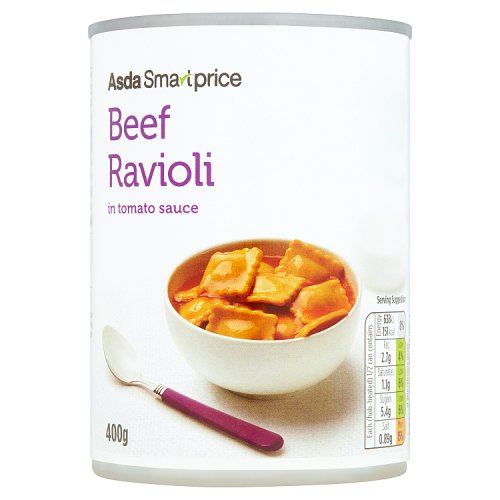 Asda Smart Price Beef Ravioli in Tomato Sauce 400g Really Good Culture