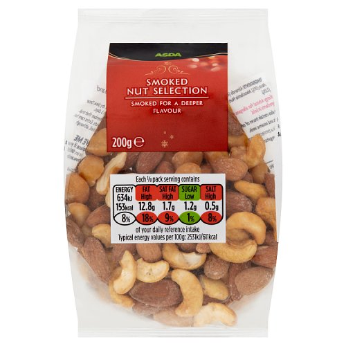 Asda Smoked Nut Selection 200g Really Good Culture