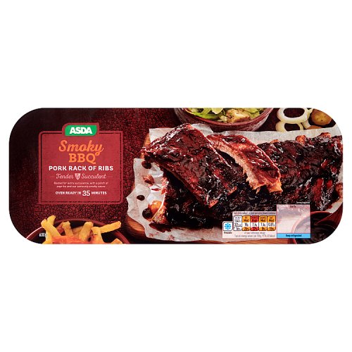 Asda Smoky BBQ Pork Rack of Ribs 600g Really Good Culture