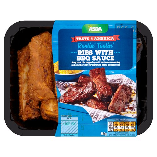 Asda Taste of America Rootin' Tootin' Ribs with BBQ Sauce 350g