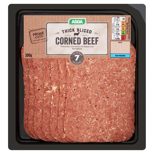 Asda Thick Sliced Corned Beef 7 Slices 200g Really Good Culture