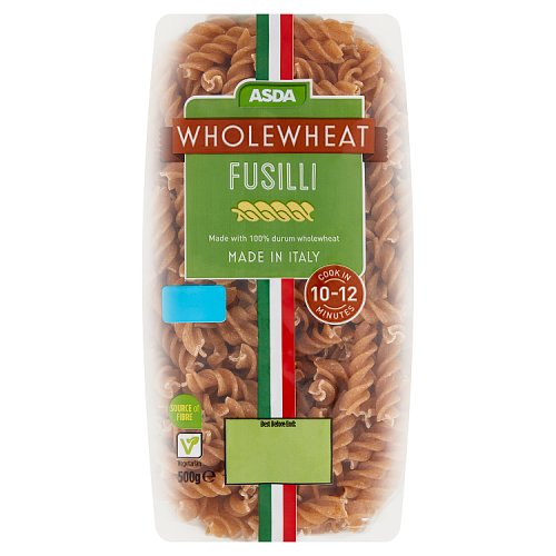 Asda Wholewheat Fusilli 500g