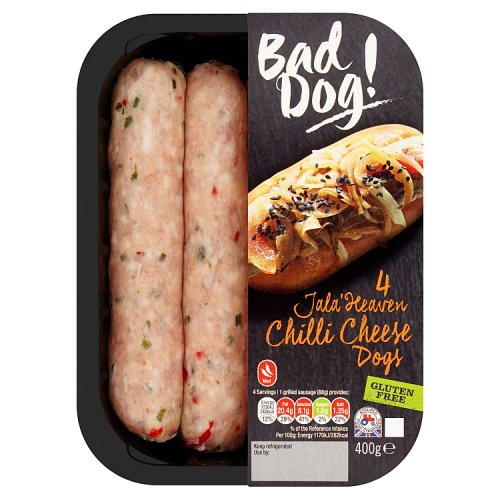 Bad Dog! 4 Jala' Heaven Chilli Cheese Dogs 400g