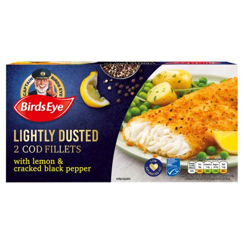 Birds Eye Lightly Dusted Lemon & Pepper Cod Fillets 280G