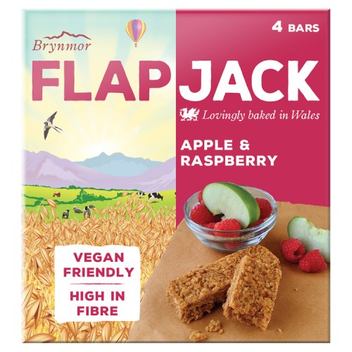 Brynmor Flapjack Apple & Raspberry 4 x 40g