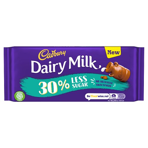 Cadbury Dairy Milk 30% Less Sugar 85G