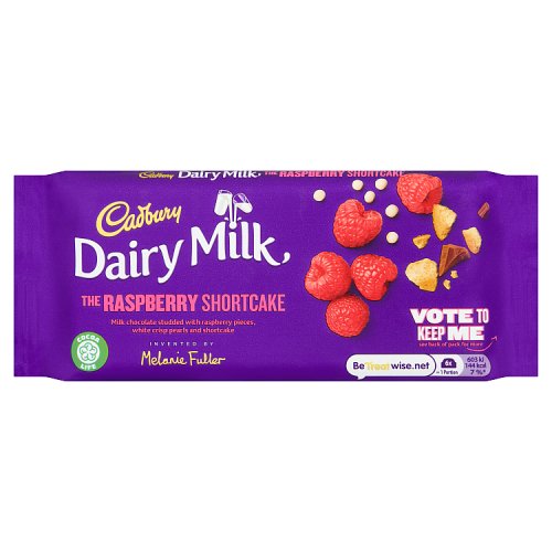 Cadbury Dairy Milk Raspberry Shortcake Chocolate Bar 110g