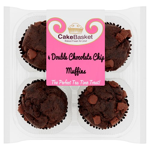 CakeBasket 4 Double Chocolate Chip Muffins