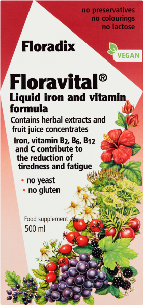 Floradix Floravital Liquid Iron and Vitamin Formula 500ml