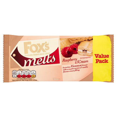 Fox's Melts Raspberry & Cream 180g