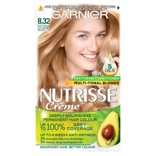 Garnier Nutrisse 8.32 Gold Pearl Blonde Permanent Hair Dye