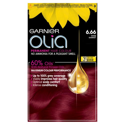 Garnier Olia 6.66 Vivid Garnet Red No Ammonia Permanent Hair Dye