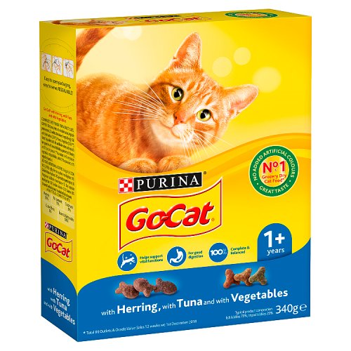 GO-CAT Adult with Herring and Tuna Dry Cat Food 340g