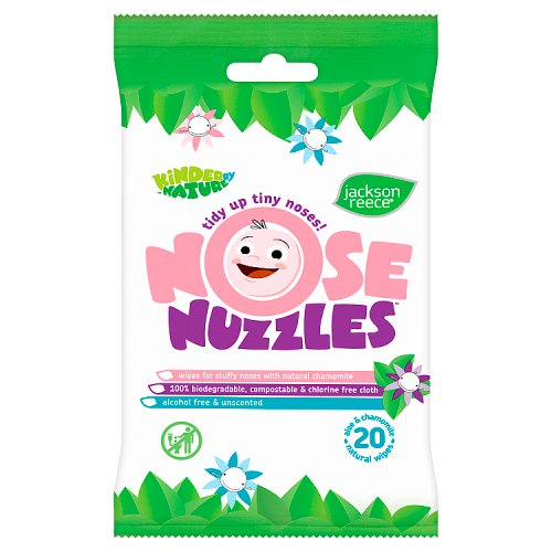Jackson Reece Kinder by Nature Nose Nuzzles 20 Aloe & Chamomile Natural Wipes