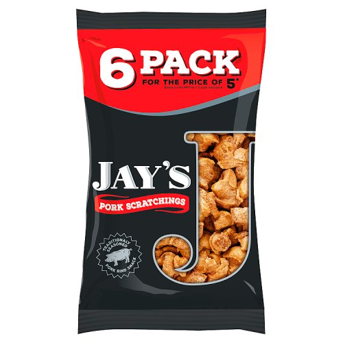 Jay's Pork Scratchings 6 x 15g