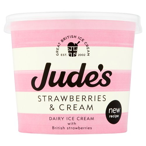Jude's Strawberries & Cream Dairy Ice Cream 100ml