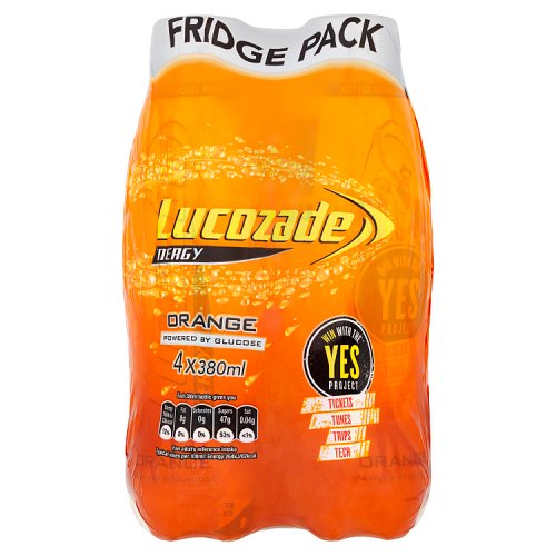 Lucozade Energy Orange Fridge Pack 4 x 380ml