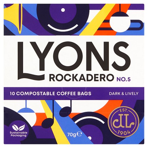 Lyons Rockadero No.5 10 Compostable Coffee Bags 70g