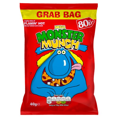 Monster Munch Flamin Hot Snacks 80p RRP PMP 40g